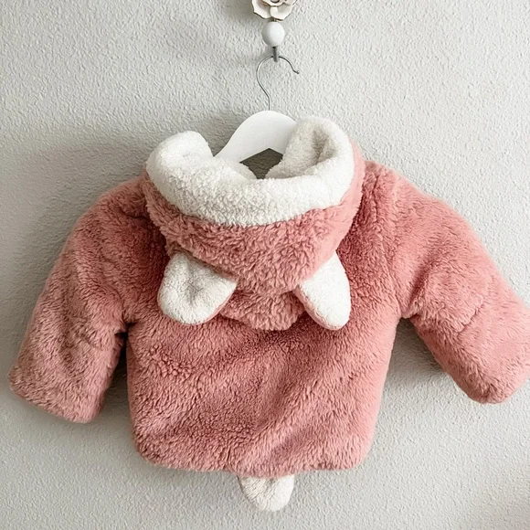 Pink Fuzzy Baby Jacket - Picture 2 of 6